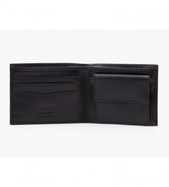 Levi's Batwing leather wallet black -11x2x8,5cm