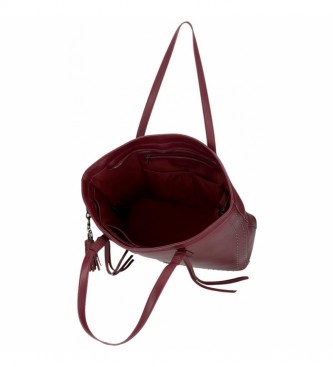 Pepe Jeans Chic purse for PC maroon -44x29x14cm