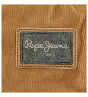 Pepe Jeans Borsa da toilette adattabile Pick Up blu navy, marrone -25x15x12cm-