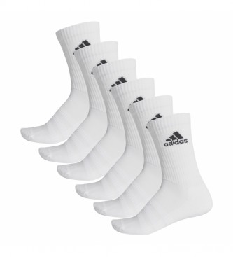 adidas Pack of 6 socks CUSH CRW 6PP white