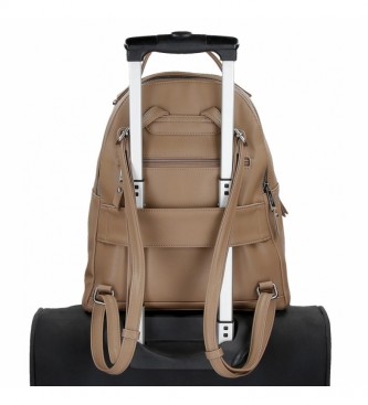 Pepe Jeans Backpack Two Compartments Lia beige -26x33x16cm