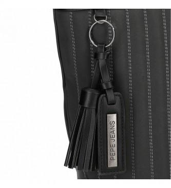 Pepe Jeans Lia flap shoulder bag black -23x15x5,5cm