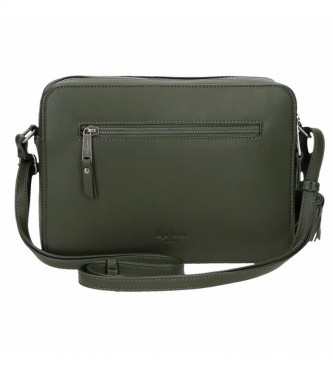 Pepe Jeans Lina sac messager  double compartiment vert -25x18x7cm