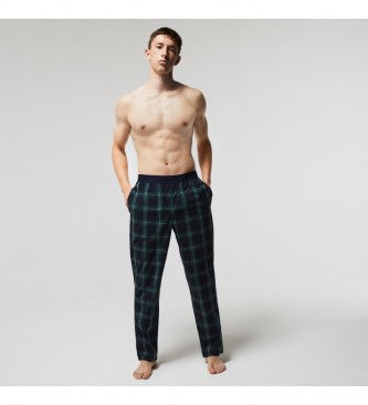 Lacoste Navy Plaid Pajama Pants