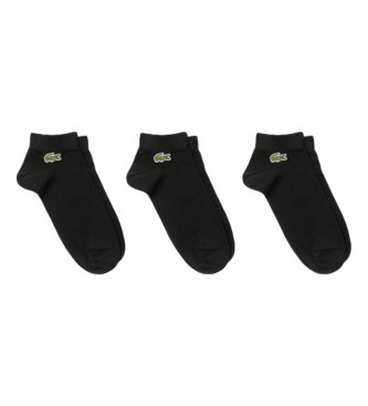 Lacoste Pack of 3 black socks 