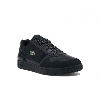 Lacoste Sneaker T-Clip in pelle nera