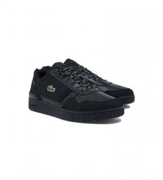 Lacoste Sneaker T-Clip in pelle nera