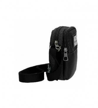 Pepe Jeans Scratch schoudertas zwart -12x15x3,5cm