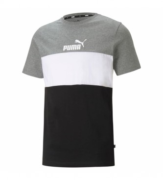 Puma T-shirt ESS+ Colorblock cinzento, branco, preto