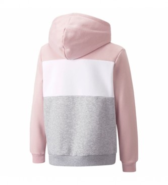 Puma Sweatshirt ESS+ Colorblock pink, white, grey
