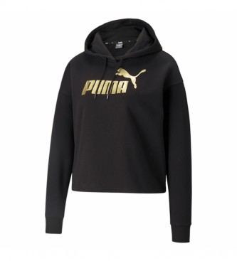 Puma Sweatshirt ESS Cropped Metallic Logo noir