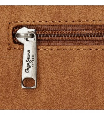 Pepe Jeans Aure brown shoulder bag -21X19X 9 cm