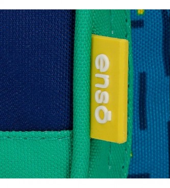 Enso Enso Gamer Schoolrugzak met trolley blauw, groen -38x30x12cm