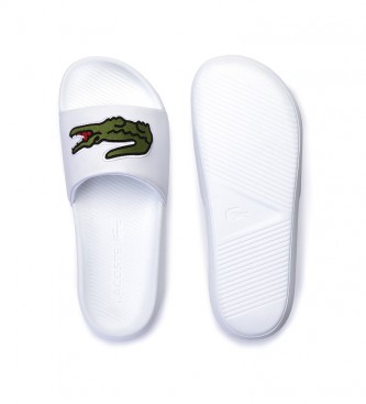 Lacoste Tongs blanches croco