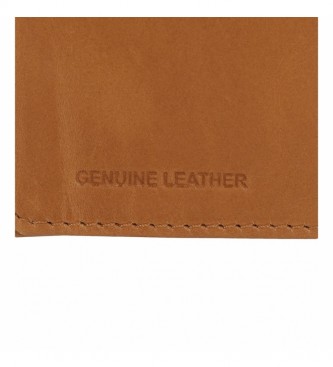 Pepe Jeans Dandy leather purse camel - 11 x 7 x 1,5 cm