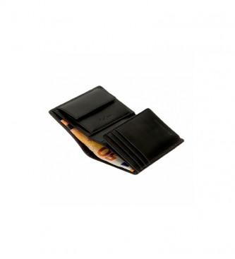Pepe Jeans Dandy Leder Brieftasche schwarz - 8,5 x 11,5 x 1 
