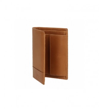Pepe Jeans Dandy leather wallet camel -8,5 x 11,5 x 1 cm 
