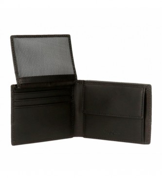 Pepe Jeans Dandy leather wallet black -11 x 8 x 8 x 1 cm 
