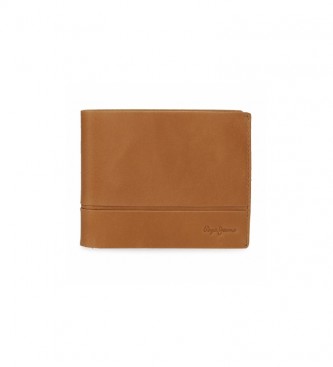 Pepe Jeans Dandy leather wallet camel -12,5x 9,5 x 9,5 x 1 cm