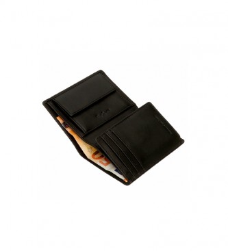 Pepe Jeans Leather wallet Backbone black - 8,5 x 11,5 x 1 cm