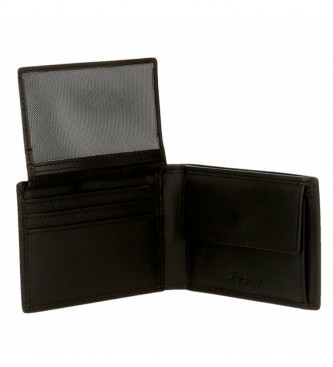 Pepe Jeans Backbone leather wallet black -11 x 8 x 8 x 1 cm