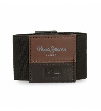Pepe Jeans United leather card holder brown - 8,5 x 5 cm