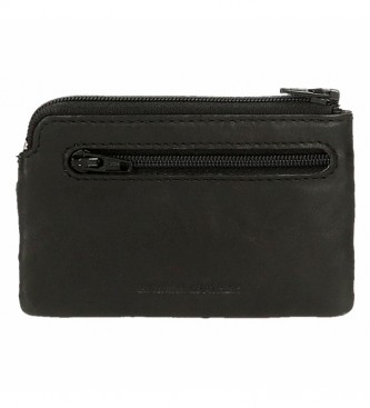 Pepe Jeans Middle leather purse black -11 x 7 x 1,5 cm