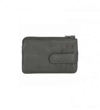 Pepe Jeans Middle leather purse grey -11 x 7 x 1,5 cm