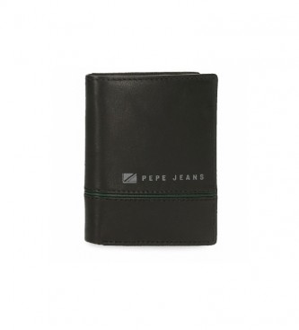 Pepe Jeans Middle leather wallet black -8,5 x 10,5 x 1 cm