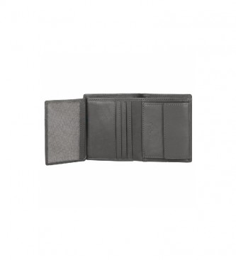 Pepe Jeans Lederen portemonnee midden grijs -8,5 x 10,5   x 1 cm