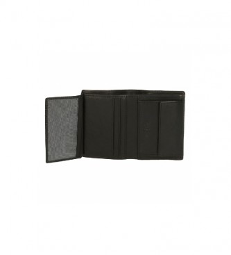 Pepe Jeans Leather wallet Middle black -8,5 x 11,5 x 1 cm