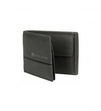 Pepe Jeans Middle leather wallet grey -11 x 8 x 1 cm