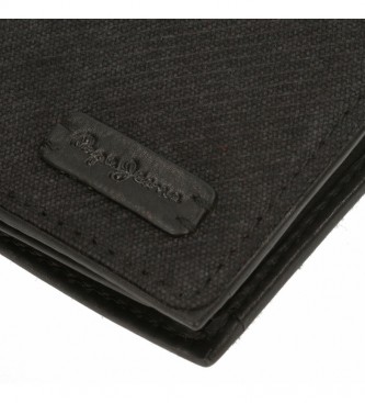 Pepe Jeans Oliver portefeuille vertical noir -8,5x 10,5x1cm