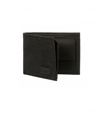 Pepe Jeans Oliver horizontale Brieftasche schwarz -11x 8x1cm