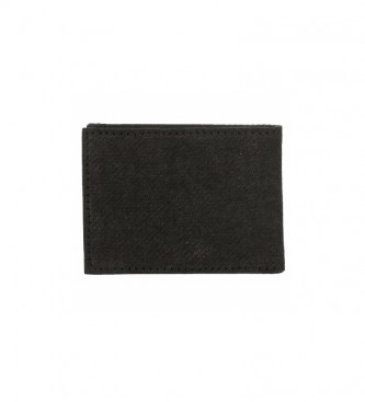 Pepe Jeans Oliver horizontale portemonnee zwart -11x 8x1cm