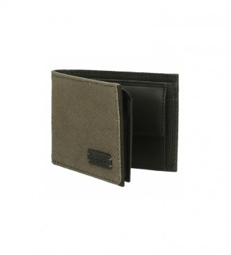 Pepe Jeans Oliver khaki horizontal wallet -11x8x1cm