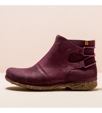 El Naturalista N917 Angkor lilac leather ankle boots lilac