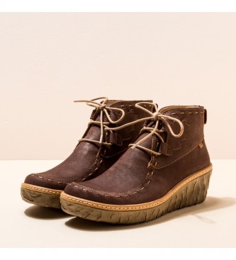 El Naturalista Leather ankle boots N5148 Myth Yggdrasil brown -Height wedge: 5,7 cm
