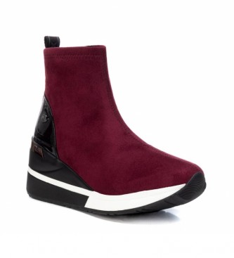 Xti Sneakers with wedge 043101 maroon -Height wedge: 6cm