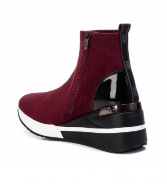 Xti Sneakers with wedge 043101 maroon -Height wedge: 6cm