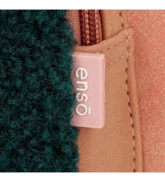 Enso EnsoShine Stars School Backpack pink, green -32x42x15cm