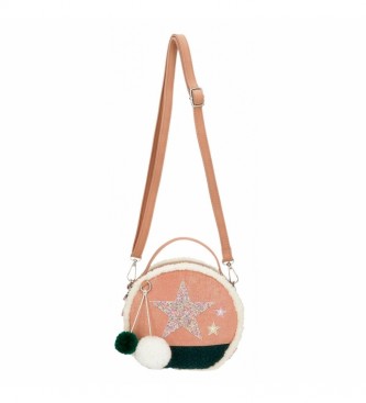 Enso Enso Shine Stars shoulder bag pink, green -17.5x17.5x6cm