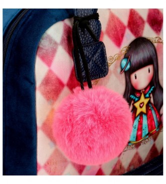 Joumma Bags Moon Button rugzak roze, blauw -29x38x9cm