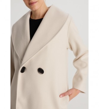 Victorio & Lucchino, V&L Beige Long Crossed Coat