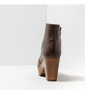 NEOSENS Leather ankle boots S3260 St.laurent brown -Heel height 8 cm