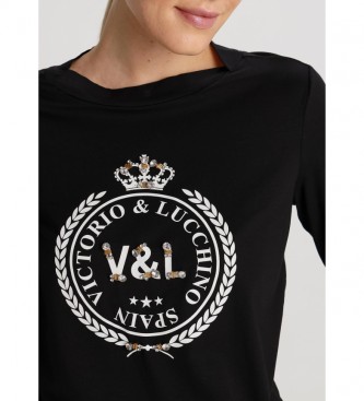 Victorio & Lucchino, V&L Jóias T-shirt preta 