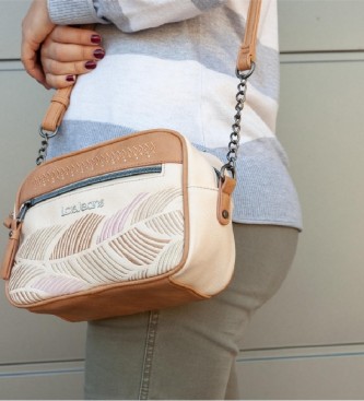Lois Galatea beige, brown shoulder bag - 21x15x8cm 