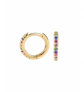 VIDAL & VIDAL Earrings Trendy multicolored hoop 12mm gold 18Ktes