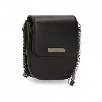 Pepe Jeans Salma mobile shoulder bag black -13,5x17,5x4cm