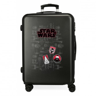 Disney Medium kuffert Star Wars Space Mission rigid sort -65x46x23cm